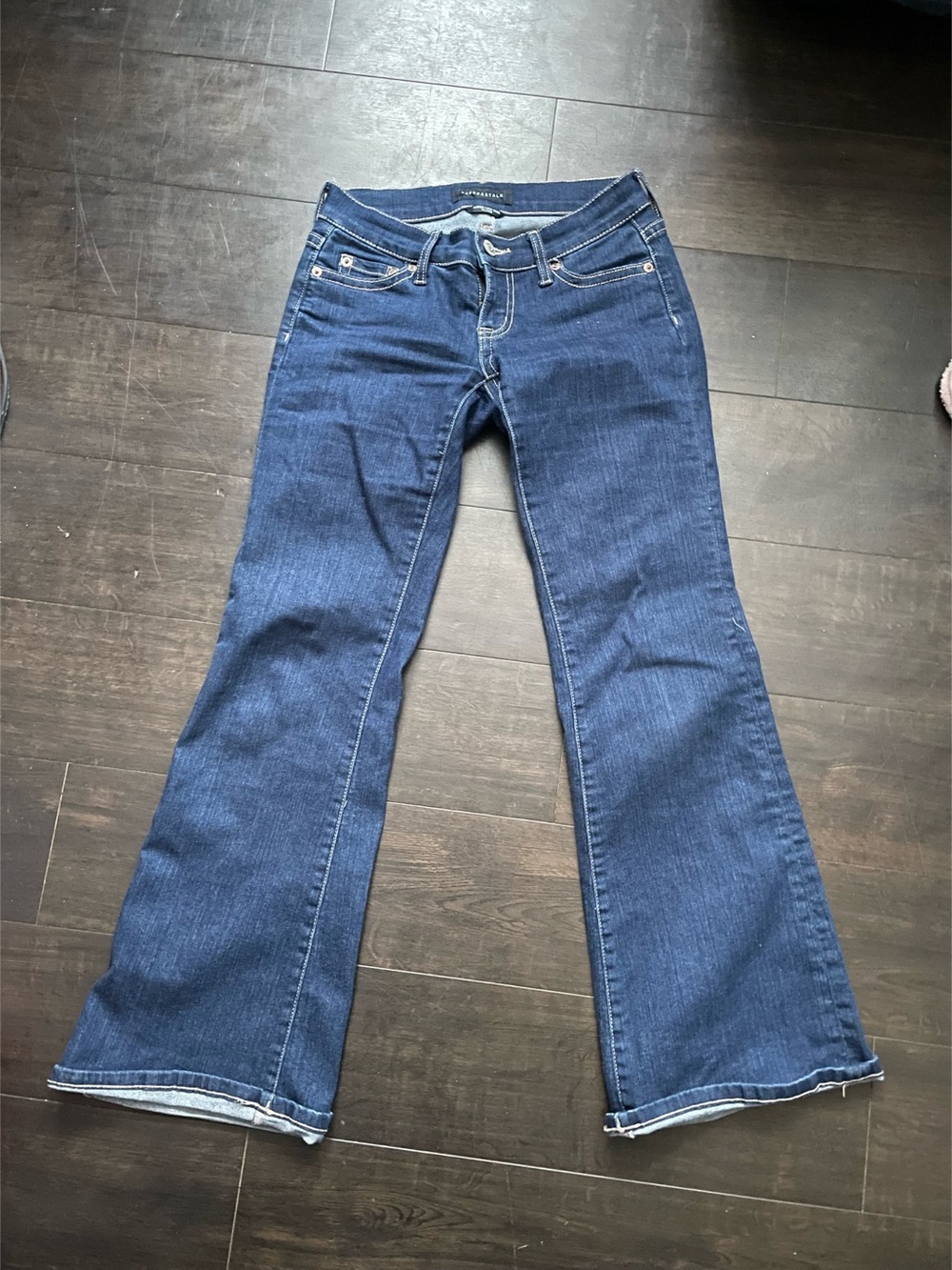 Aeropostale Super Low Rise Flare Jeans Blue